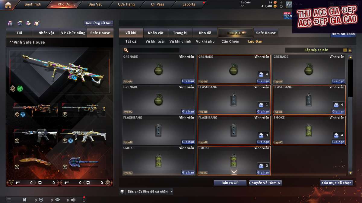 shop acc cf uy tin gia re